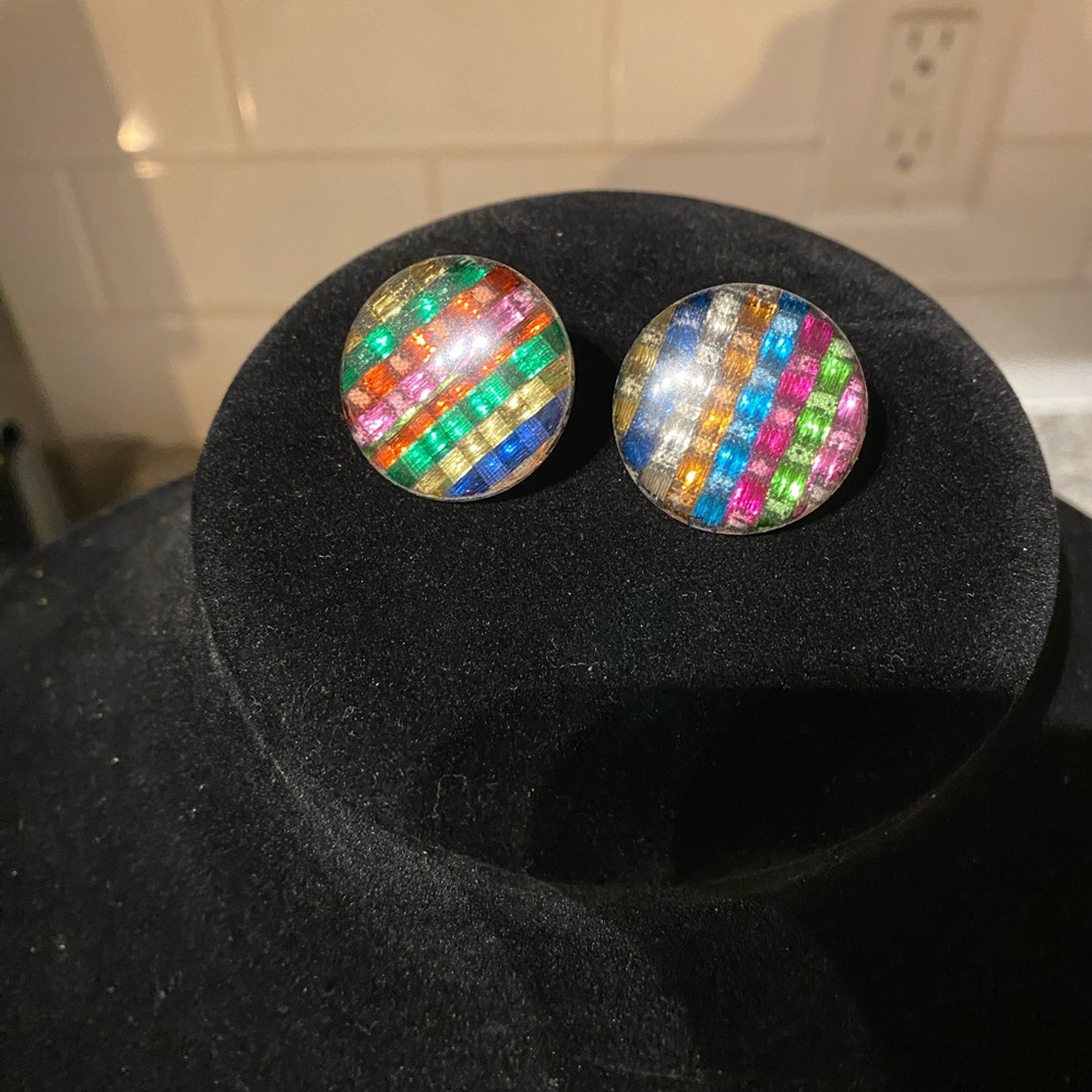 Vintage 80/90s multicolored earrings